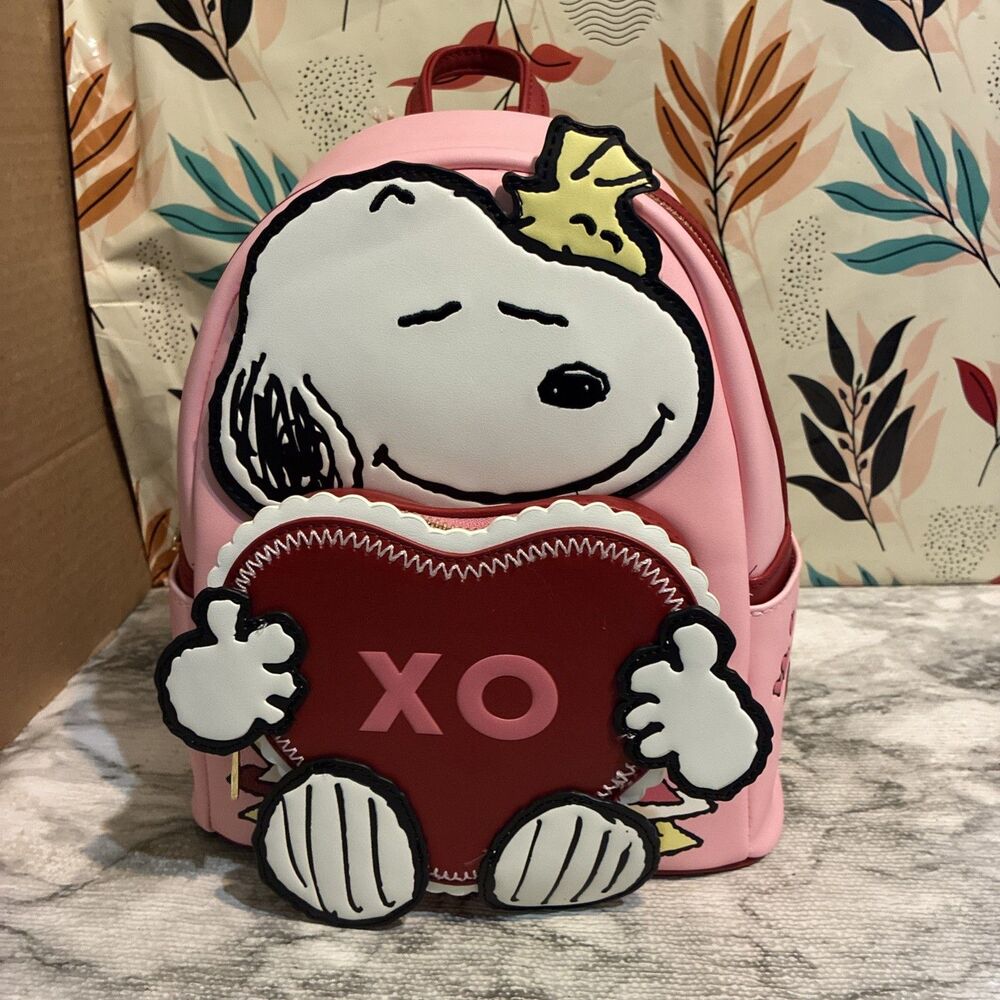 Loungefly Pink Snoopy XO Heart Mini Backpack